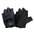 SIREN Grip Gloves in Abyss, a black fingerless glove with a black palm and a black wrist strap featuring the circular SOLEMETHOD S logo in teal.