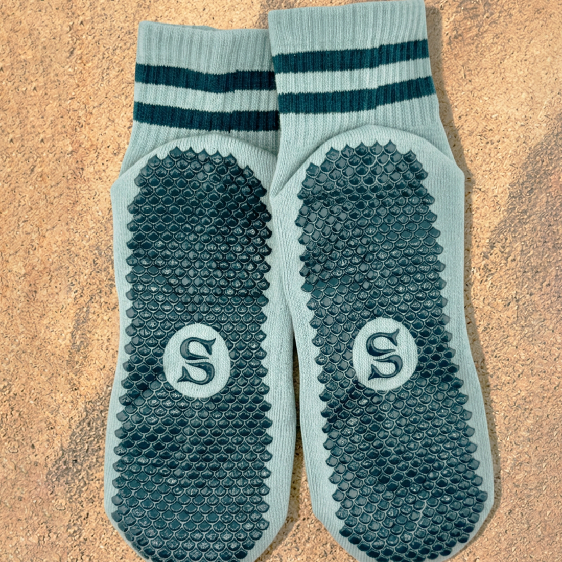 SIREN Seafoam Grip Sock in seafoam green, included in the SIREN Grip Gloves and Seafoam Sock bundle.